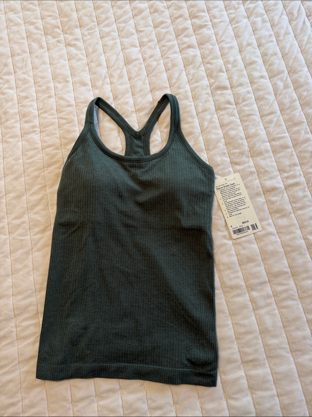 lululemon athletica Ribbed Racerback Tank Top - Forest Green